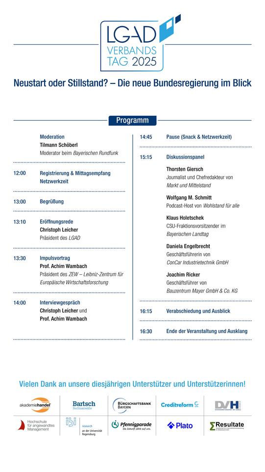 LGAD Verbandstag 2025 Programm